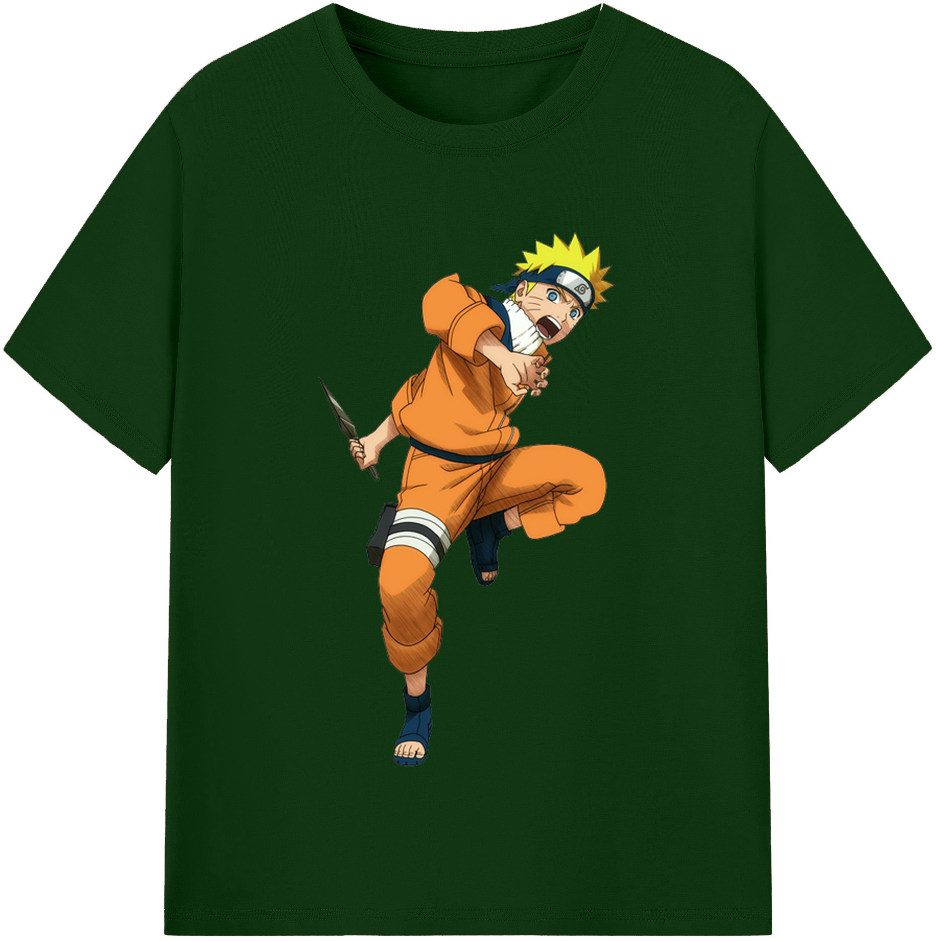 （画像用） NARUTO -ナルト- うずまき ナルト Uzumaki Naruto 綿100％半袖Tシャツ（フロントプリント）